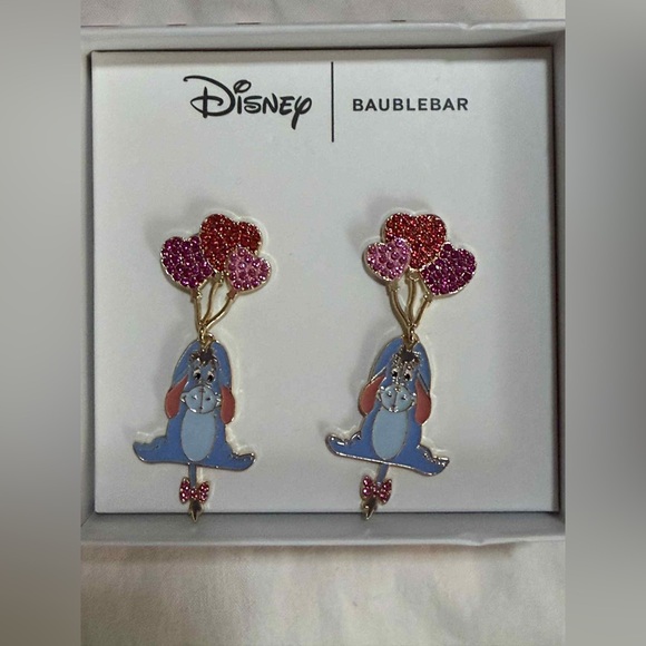 Disney X Baublebar Eeyore Holding Balloons Drop Dangle Earrings - Picture 3 of 5